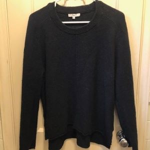 Women's Madewell Black Waffle Knit Sweater